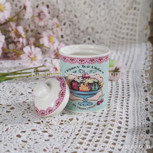 180CC Fine New Bone China Elegant Ceramic Canister set